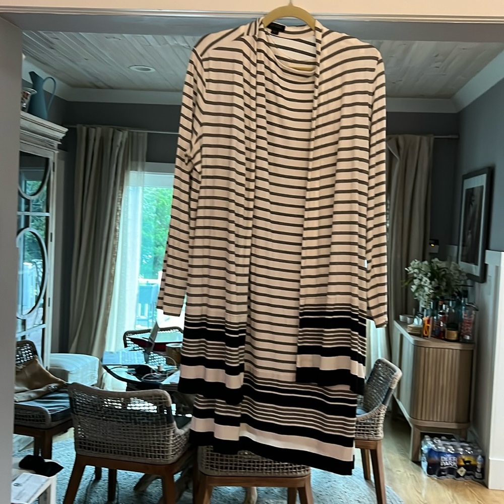 J jill wearever dress and jacket size medium black and white